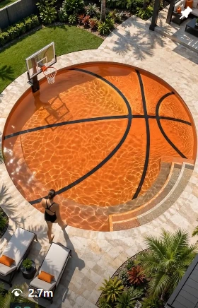 Basketball-shaped Zero2Pool pool Reel screenshot